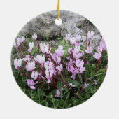 Wilde Cyclamen Versiering Keramisch Ornament (Achterkant)