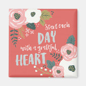 Wilde dagdromen - Grateful Heart Typografie Magneet (Voorkant)