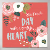 Wilde dagdromen - Grateful Heart Typografie Poster (Voorkant)