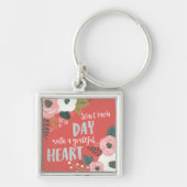 Wilde dagdromen - Grateful Heart Typografie Sleutelhanger (Voorkant)