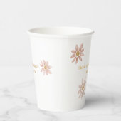 wilde daisy bloeien en vieren papieren bekers (Rechts)