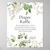 Wilde daisy blooms Baby Diaper Raffle Sign Poster (Voorkant)