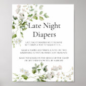 Wilde daisy blooms Late Night Diaper Sign Poster (Voorkant)