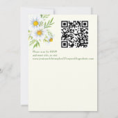 Wilde daisy spring bloemen bruiloft sjabloon kaart (Achterkant)