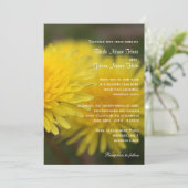 Wilde dandelion bloemen lente, zomer, bruiloft kaart (Staand voorkant)