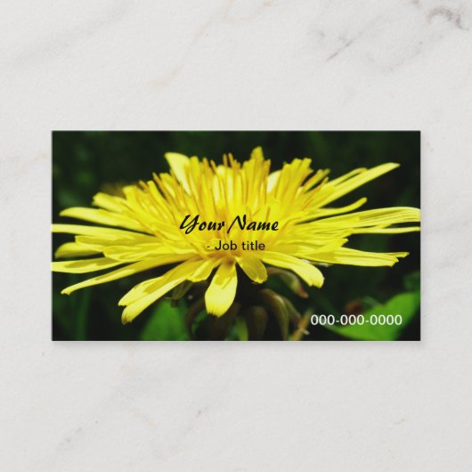 wilde dandelion bloemen. visitekaartje (Voorkant)