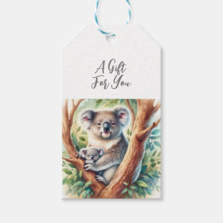 Wilde dier koala cadeaulabel