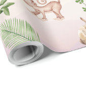 Wilde Dier Met Jungle Boompatroon Cadeaupapier (Rol Hoek)