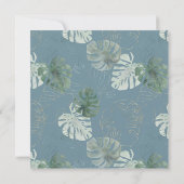 Wilde dier waterverf tropisch blauw Baby shower Kaart (Achterkant)
