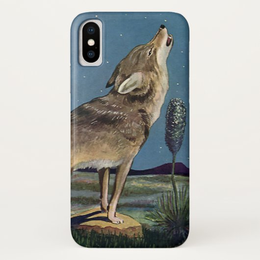  Wilde Dier, Wolf Howling bij de maan Case-Mate iPhone Case (Achterkant)