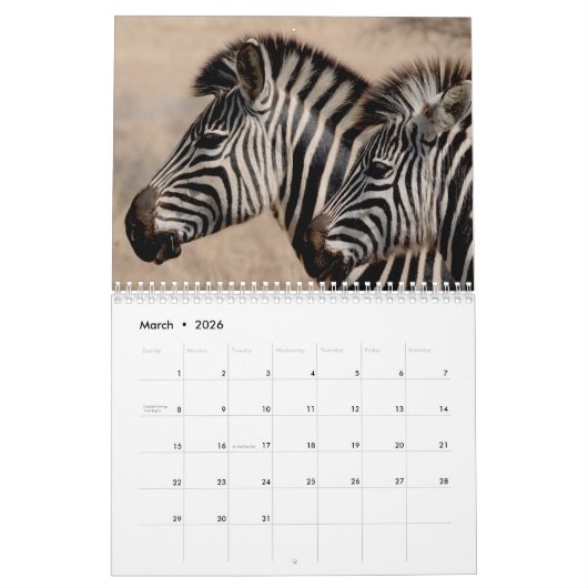 Wilde dieren 2023 kalender (Mar 2026)