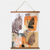 Wilde dieren Aarde Tone Modern Abstracte Pop Art Hangend Wandkleed (Voorkant 2)