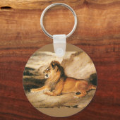  wilde dieren, Afrikaanse leeuw op de Savannah Sleutelhanger (Voorkant)