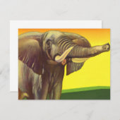  wilde dieren, Afrikaanse olifant met zonsondergan (Voorkant / Achterkant)