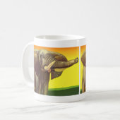  wilde dieren, Afrikaanse olifant met zonsondergan Koffiemok (Voorkant links)