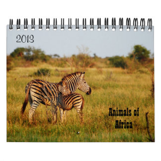 Wilde dieren Afrikaanse safari 2013 Kalender