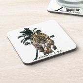 Wilde dieren, avonturen in het bos T-Shirt Button Bier Onderzetter (Linkerzijde)