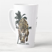 Wilde dieren, avonturen in het bos T-Shirt Button Latte Mok (Linkerhoek)