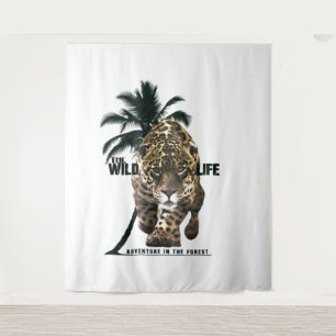 Wilde dieren, avonturen in het bos T-Shirt Button Wandkleed