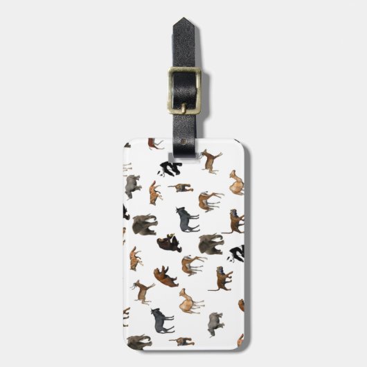 Wilde dieren bagagelabel (Voorkant verticaal)