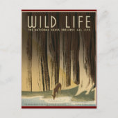 Wilde dieren behouden briefkaart (Voorkant)