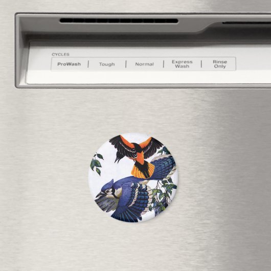  wilde dieren, blauwe jassen die vliegen magneet (Insitu (Vaatwasser))