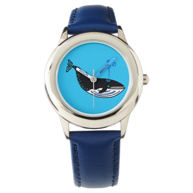 Wilde dieren - Blauwe vinvis - Dierenvriend - Natu Horloge (Voorkant)