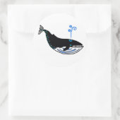 Wilde dieren - Blue WHALE - Wildlife-Sticker Ronde Sticker (Tas)