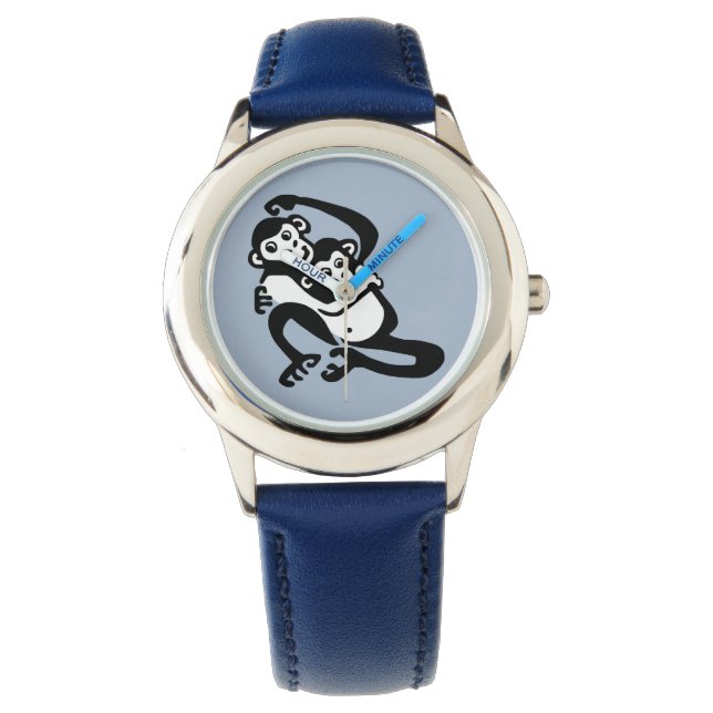 Wilde dieren. - BONOBO - Bedreigde chimpansee - Bl Horloge (Voorkant)