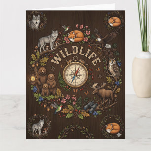 "Wilde dieren" Bos Avontuur Illustratie Kaart