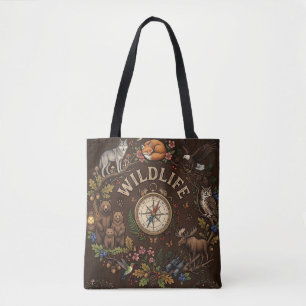 "Wilde dieren" Bos Avontuur Illustratie Tote Bag