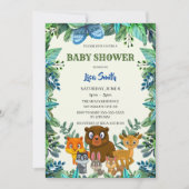 Wilde dieren Bosbossen Baby shower Kaart (Voorkant)