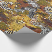 Wilde dieren cadeaupapier (Hoek)