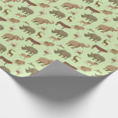 Wilde dieren cadeaupapier (Hoek)
