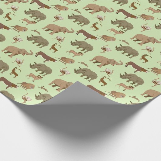 Wilde dieren cadeaupapier (Hoek)