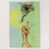 Wilde dieren Chase in Natuur - Lon & Buffalo Legpuzzel (Verticaal)