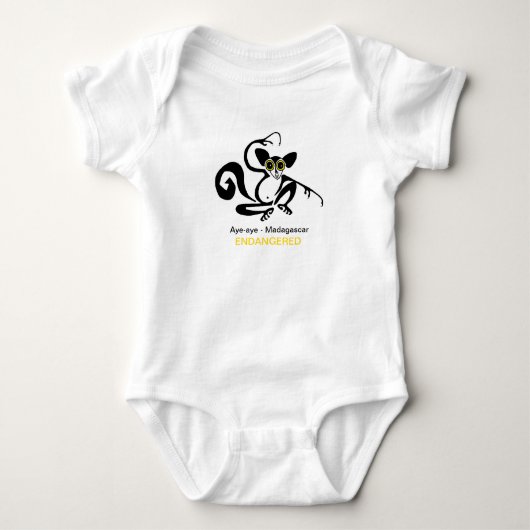 Wilde dieren - Cool AYE-AYE - Primaat - Madagaskar Romper (Voorkant)