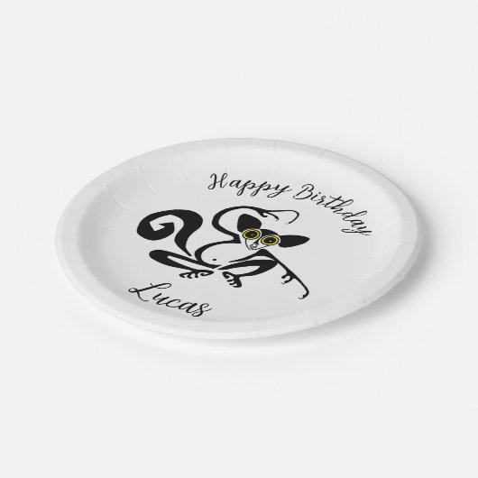 Wilde dieren - Cool AYE-AYE -Wildlife - Natuur Papieren Bordje (Gekanteld)