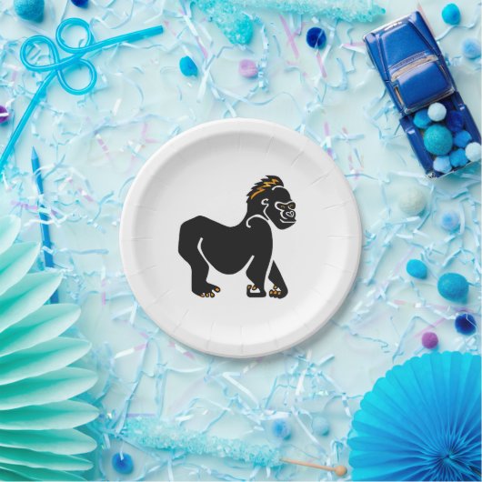 Wilde dieren - Cool Mountain GORILLA - Wildlife - Papieren Bordje (Feest)