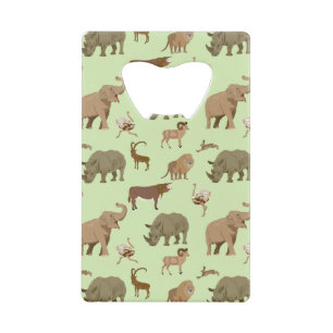 Wilde dieren creditkaart flessenopener