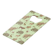 Wilde dieren creditkaart flessenopener (Voorkant Gekanteld)