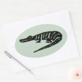 Wilde dieren CROCODILE - Reptiel - Wildlife - USA Ovale Sticker (Envelop)