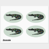 Wilde dieren CROCODILE - Reptiel - Wildlife - USA Ovale Sticker (Vel)
