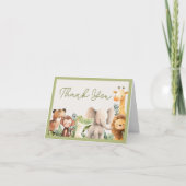 Wilde Dieren Dankjewel Card Bedankkaart (Voorkant)