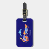 Wilde dieren die samen een kleurrijke Waterverf lo Bagagelabel (Voorkant verticaal)