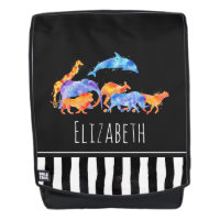 Wilde dieren die samen een kleurrijke Waterverf lo