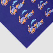 Wilde dieren die samen een kleurrijke Waterverf lo Tissuepapier (Detail)