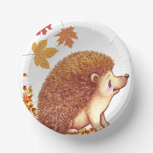 Wilde dieren - Egel-bord Thanksgiving Papieren Kommen (Voorkant)