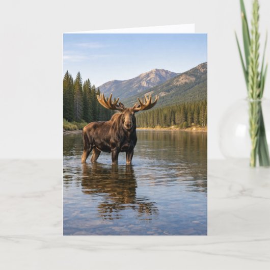 Wilde dieren Eland Berg Rivier Kaart (Voorkant)
