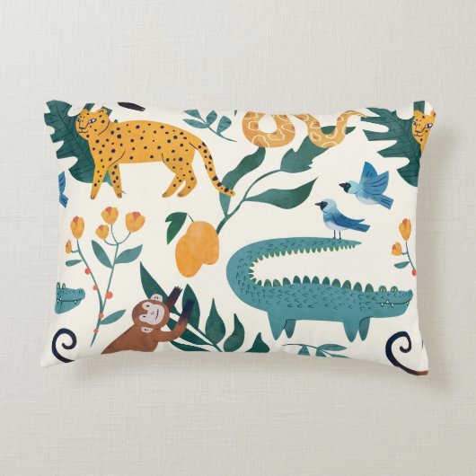  wilde dieren en Cheetah voor jongens Accent Kussen (Achterkant)